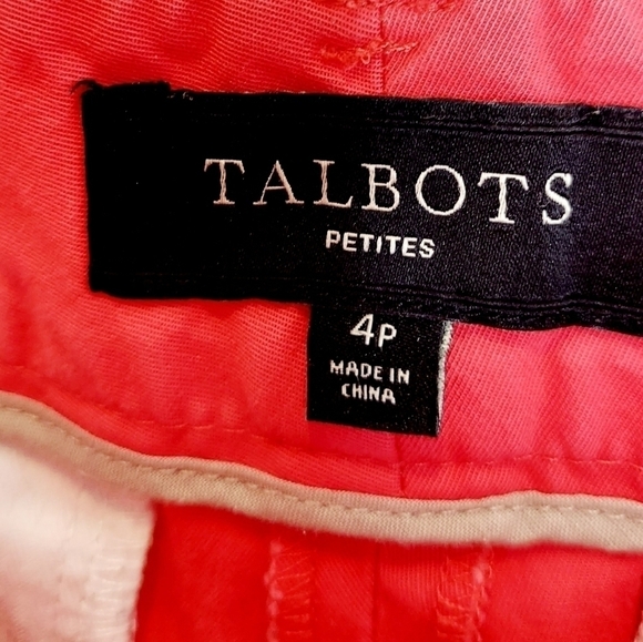 Talbots Pink Salmon Chino Golf Shorts Size 4 P - Picture 2 of 8